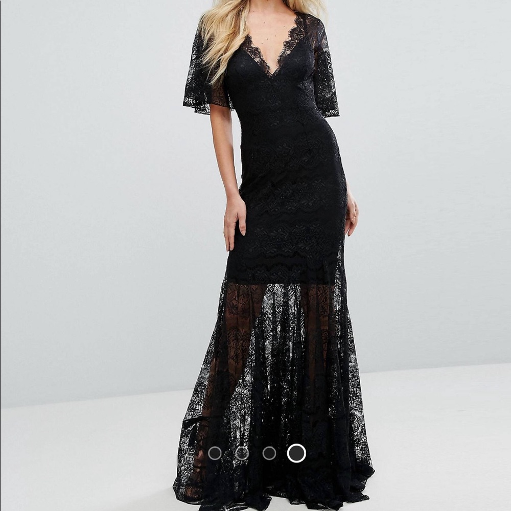 Black lace gown